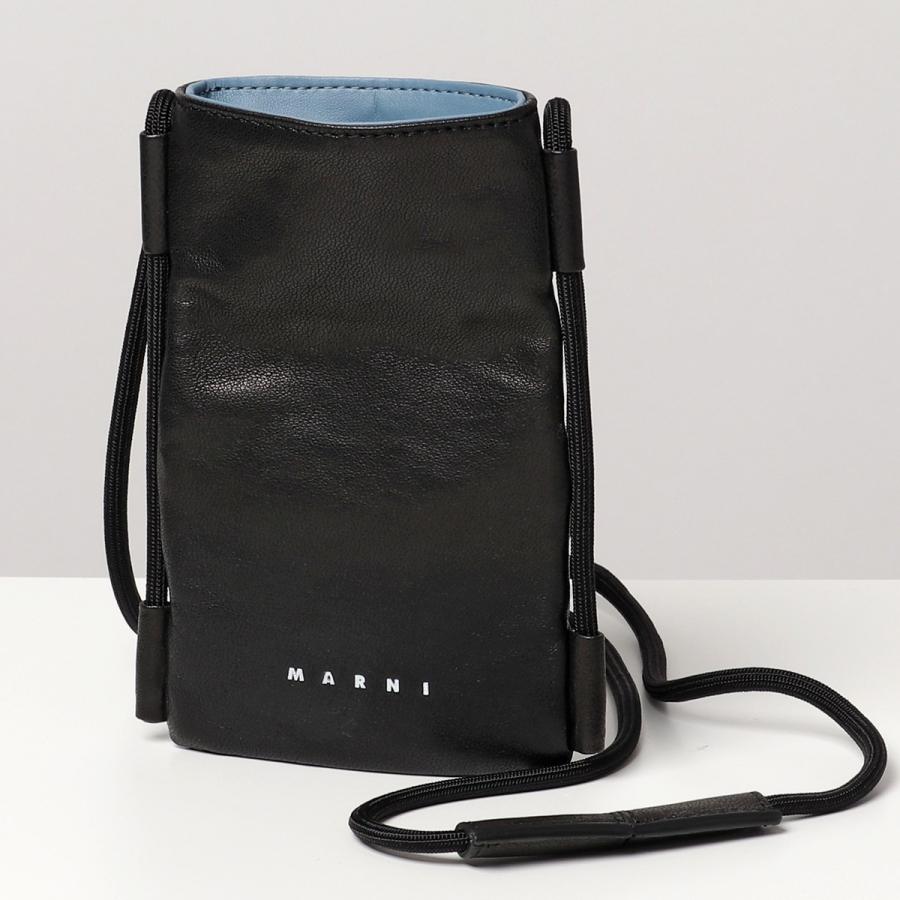MARNI マルニ TEMI0008U0 P3728 レザー フォンケース ネックポーチ iPhoneケース 携帯ケース バイカラー Z401N メンズ レディース