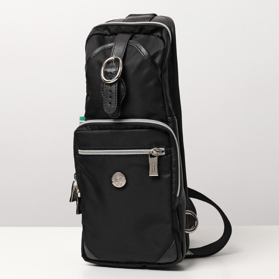 海外輸入 ショルダーバッグ ボディバッグ H Annibale オロビアンコ Orobianco グットプライス ナイロン レザー メンズ Nero 鞄 バッグ Www Radio10 Sr
