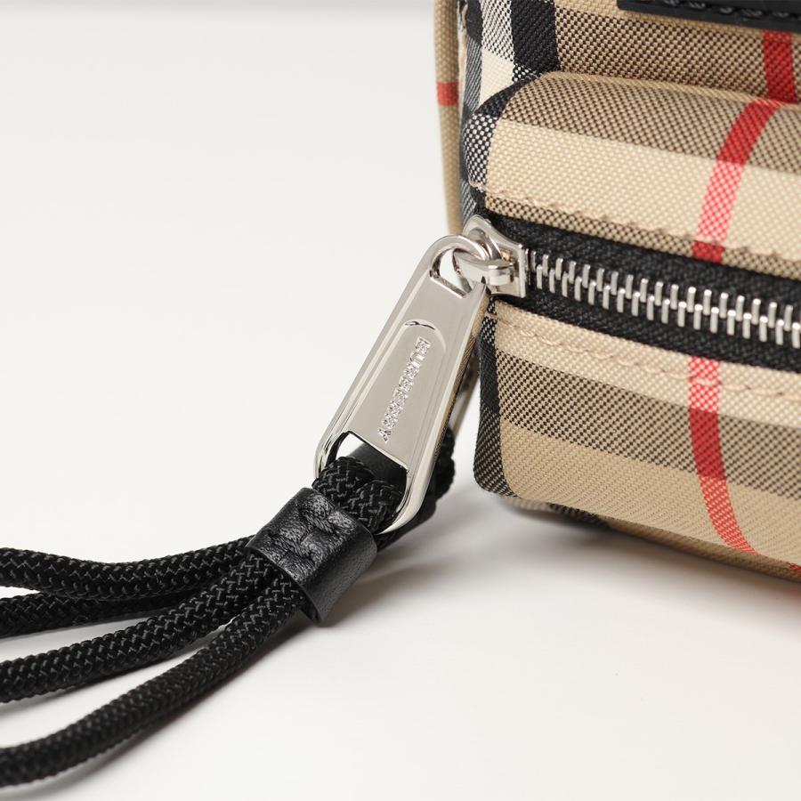 BURBERRY バーバリー 8031061 MINI JETT VINTTAGE CHECK BONDED バックパックチャーム キーホルダー ロゴ  A7026/ARCHIVE-BEIGE メンズ