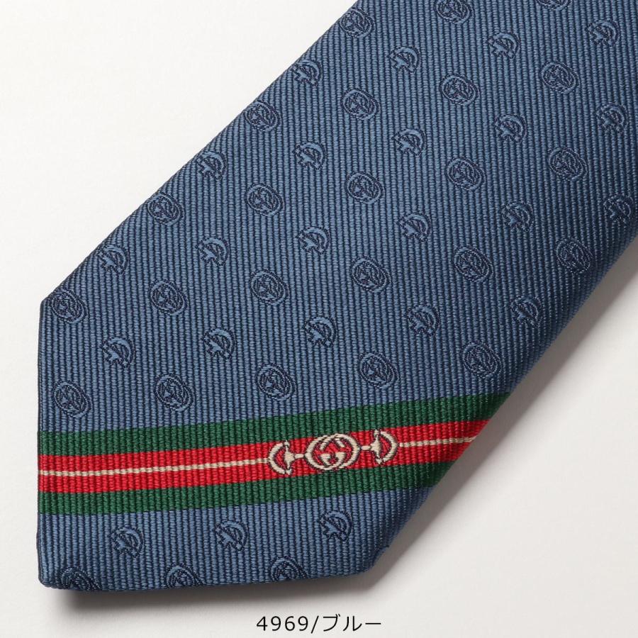 GUCCI グッチ ネクタイ WEEP 624057 4E002 メンズ シルク ジャガード GGロゴ ホースビット カラー2色