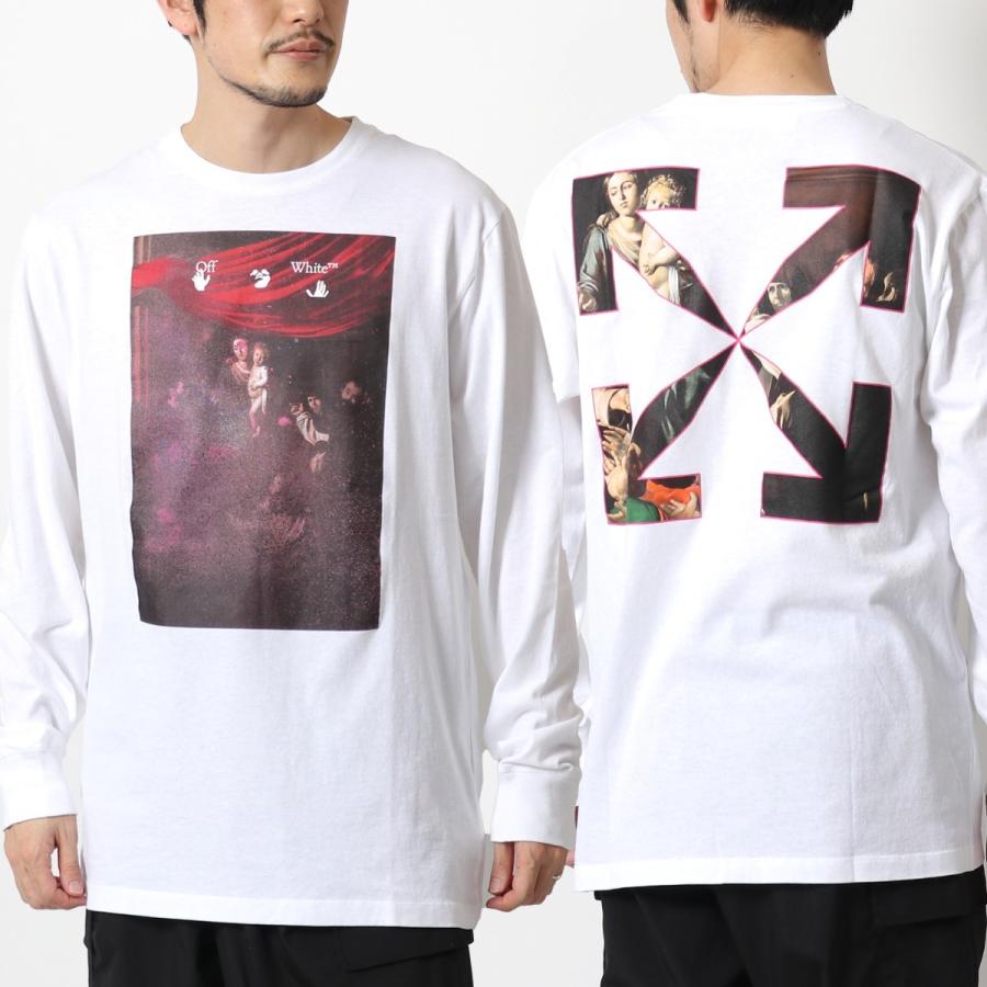 配送員設置送料無料 Off White オフホワイト Virgil Abloh Omab001s21jer009 アロー 長袖 Tシャツ ロンt グラフィック 絵画 オーバーサイズ クルーネック 0101 White メンズ 高質で安価 Aleefsurgical Com