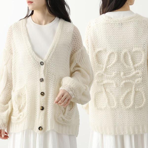 LOEWE ロエベ カーディガン ANAGRAM MOHAI S359Y16K33 レディース  