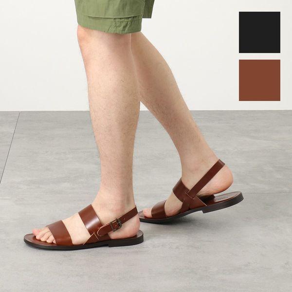 Corso Roma 9 コルソローマ 102 カラー2色 レザー ダブルベルト ストラップ フラットサンダル 靴 メンズ インポートセレクト Musee 通販 Yahoo ショッピング