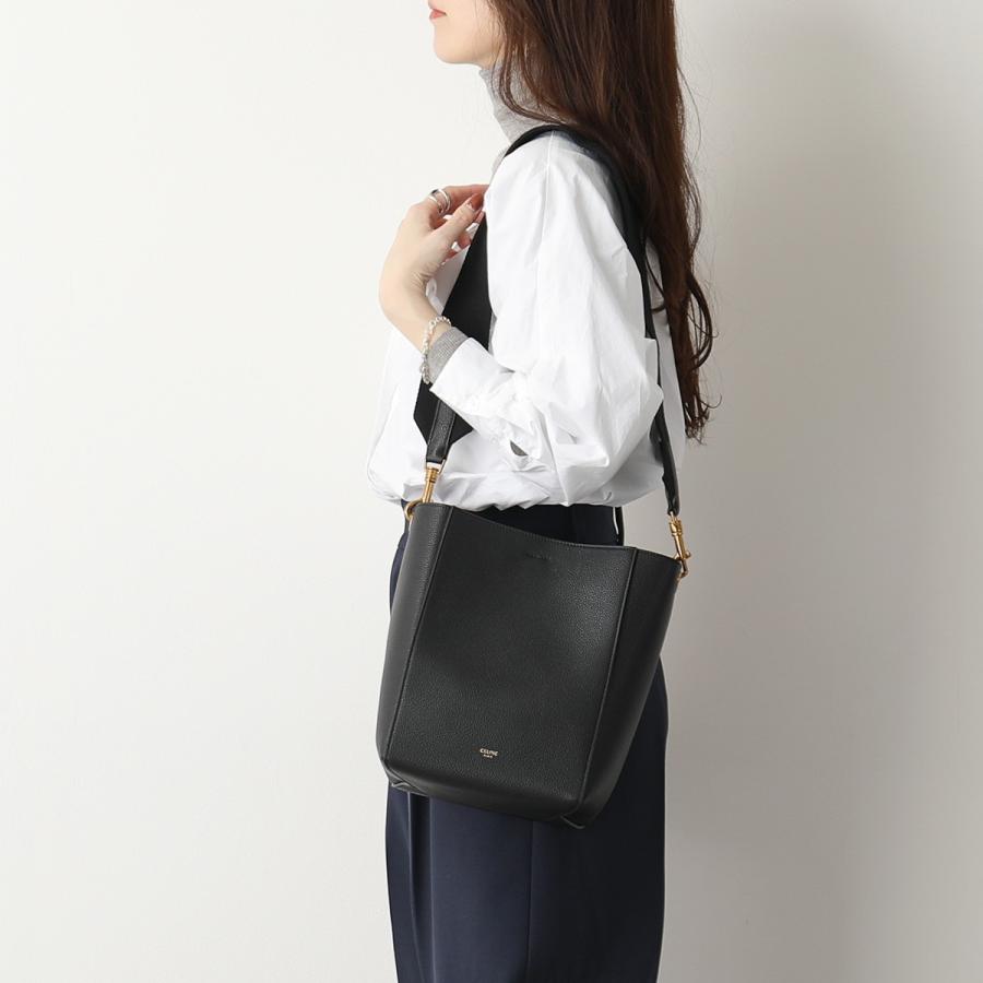 CELINE(セリーヌ) ショルダーバッグ サングルスモール 189303AH4.18TP ベージュ レザー CELINE（セリーヌ） SANGLE SMALL 189303AH4サングル バケット