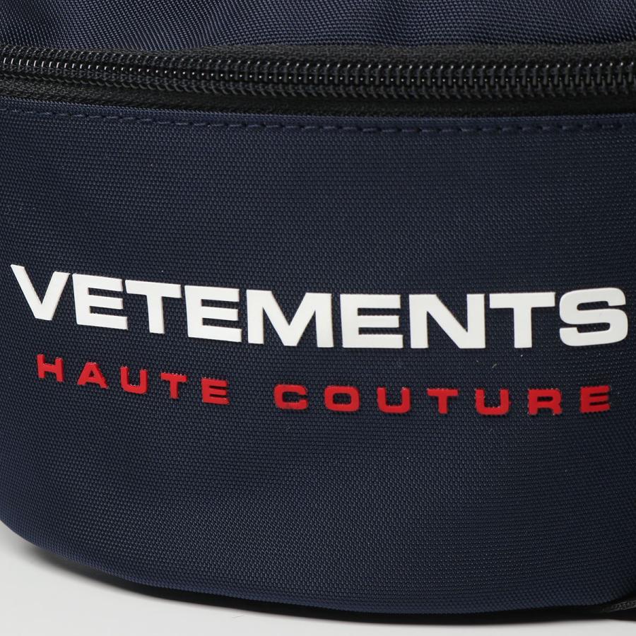 VETEMENTS ヴェトモン UE51BA100N Logo Haute Couture Fanny Pack ベルトバッグ ボディバッグ  ウエストポーチ ロゴ 鞄 Navy メンズ