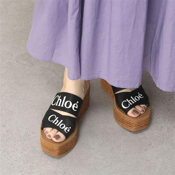 Chloe クロエ CHC21U44908 WOODY ウッディ ウェッジミュール サンダル Chloe クロエ CHC21U44908 WOODY ウッディ ウェッジミュール サンダル