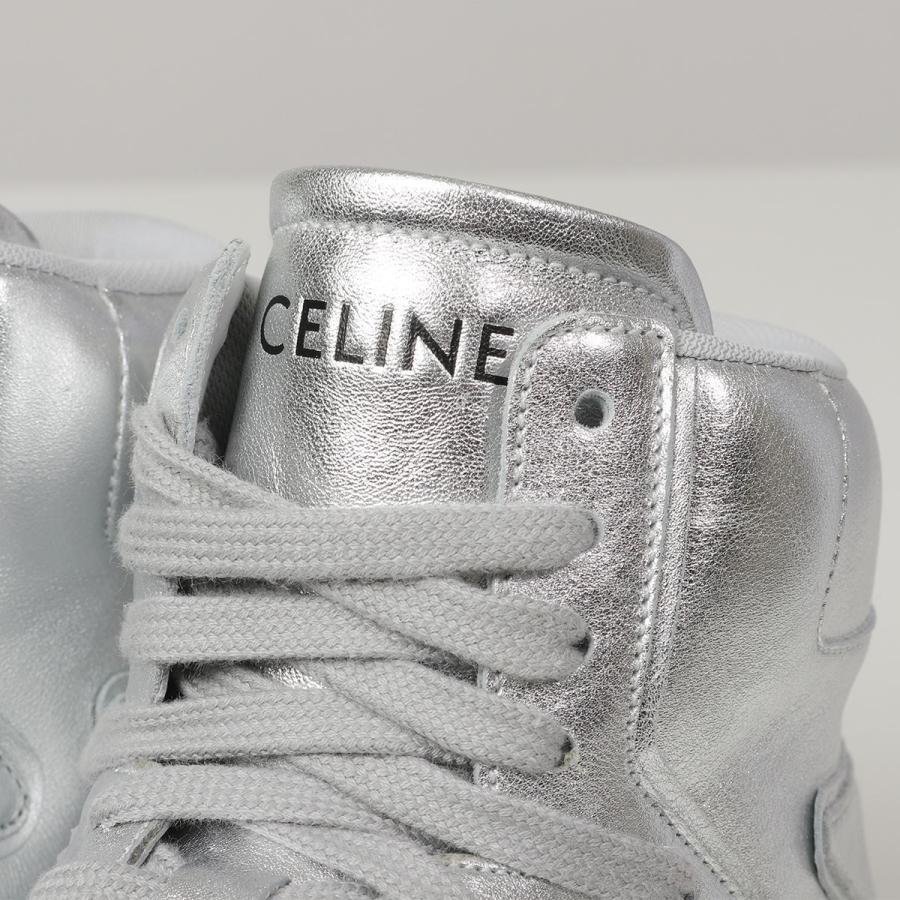 セリーヌ CELINE スニーカー 39 ハイカット 靴 白 人気 シルバー