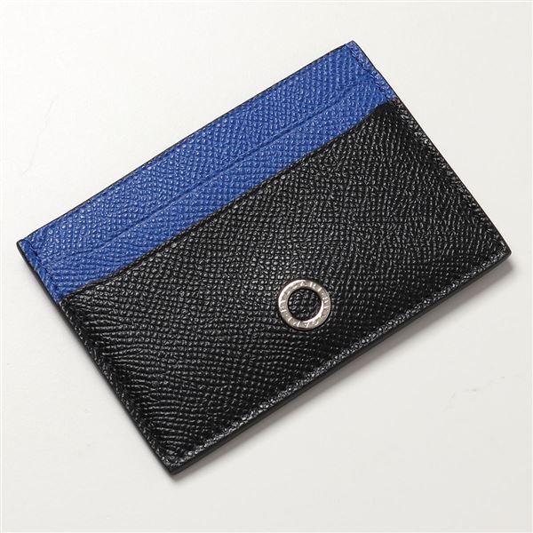 Bvlgari ブルガリ 2600 Bvlgari Bvlgari Man レザー カードホルダー カードケース 名刺入れ パスケース Black Cobalt メンズ インポートセレクト Musee 通販 Yahoo ショッピング