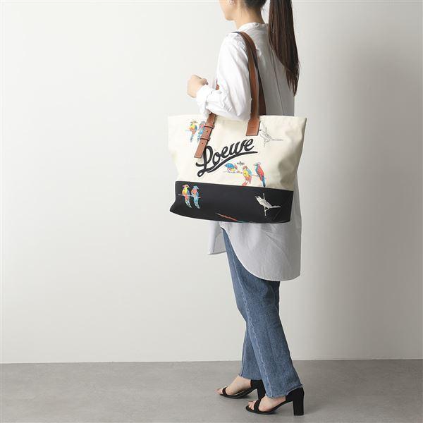 LOEWE ロエベ B887J09X03 ジップトート プリントキャンバス×レザー 