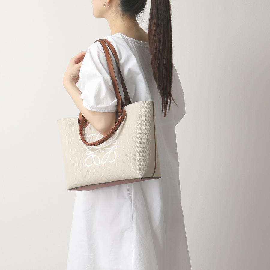 LOEWE ロエベ A717S72X06 ANAGRAM TOTE SMALL アナグラム トートバッグ スモール ジャガード レザー ハンドバッグ ロゴ 鞄 2426/ECRU-TAN レディース｜s-musee｜03