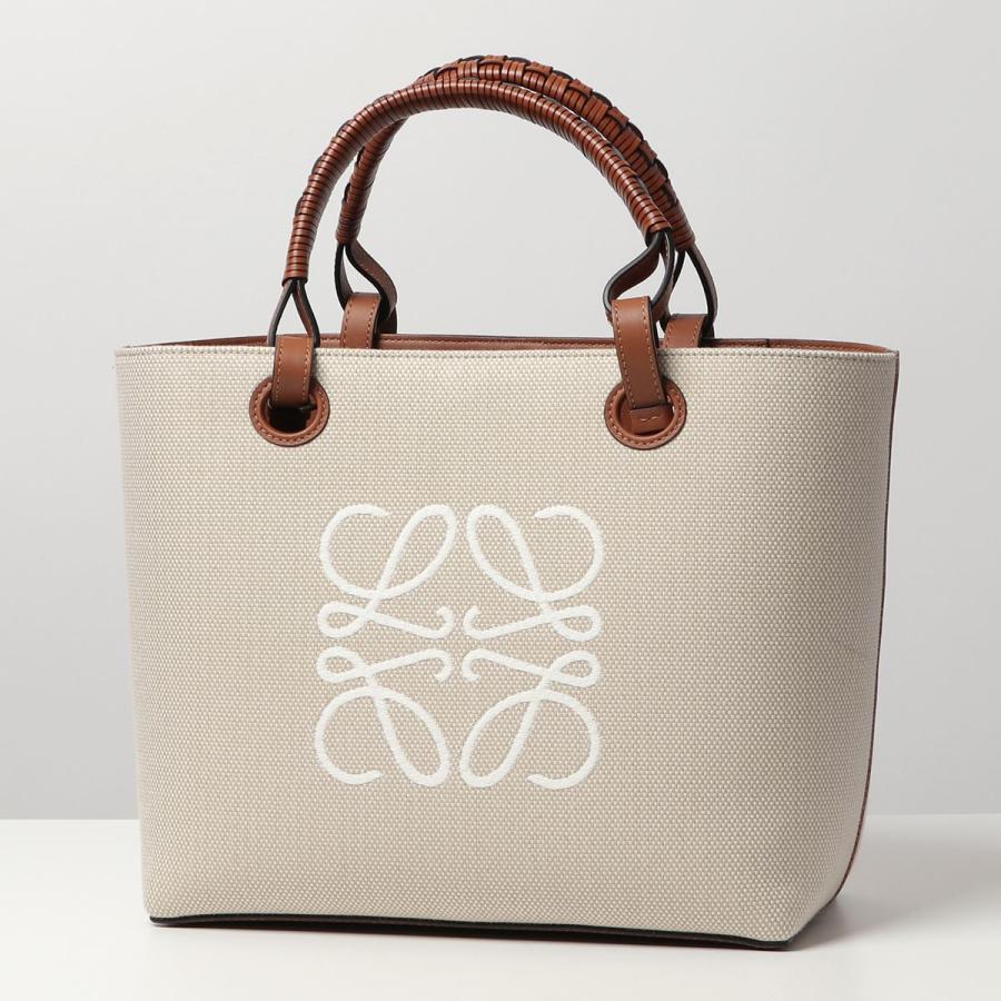 LOEWE ロエベ A717S72X06 ANAGRAM TOTE SMALL アナグラム トートバッグ スモール ジャガード レザー ハンドバッグ ロゴ 鞄 2426/ECRU-TAN レディース｜s-musee｜04