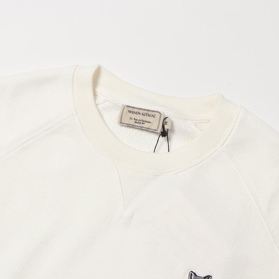 ◇メゾンキツネ◇  クルーネック　トレーナー　ホワイト MAISON KITSUNE（メゾン キツネ） 【並行輸入品】 メンズ レディース