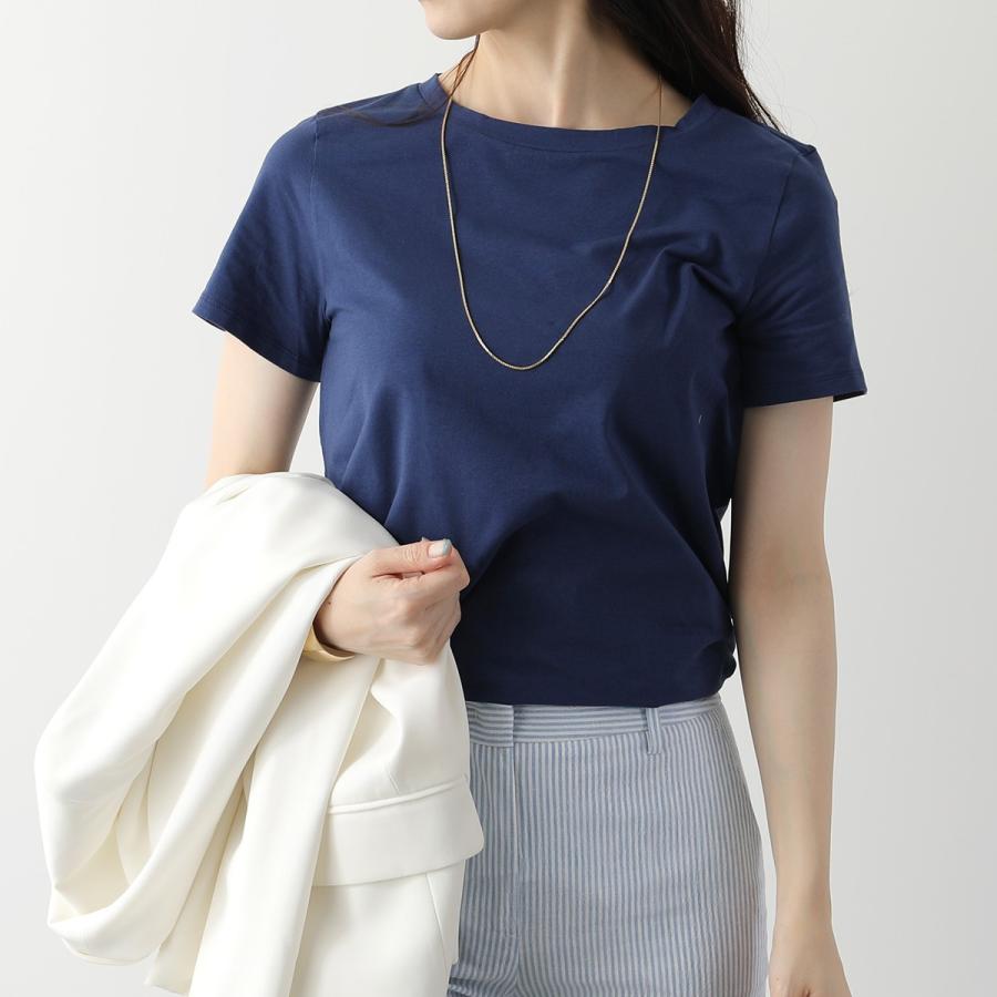 マックスマーラ ウィークエンドライン カットソー 半袖 切り替え M 白 青 MAXMARA WEEKEND LINE（マックスマーラウィークエンドライン