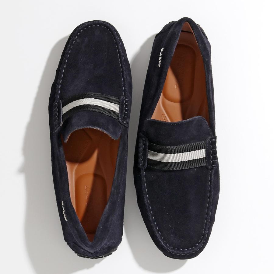 BALLY ネイビー スエード ローファー