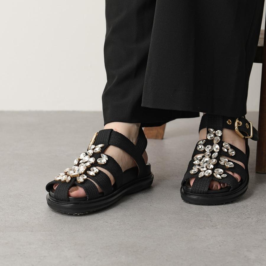 MARNI マルニ FBMS012201 P3119 ビジュー付き フスベットサンダル  