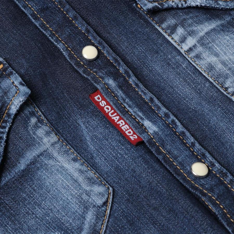 DSQUARED2 ディースクエアード S74DM0526 S30341 Western Dark Shirt