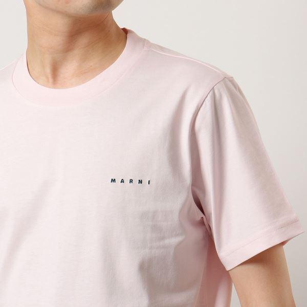 MARNI マルニ HUMU0170S0 UTCZ57 コットンジャージー 半袖 Tシャツ カットソー クルーネック ちびロゴT 刺繍