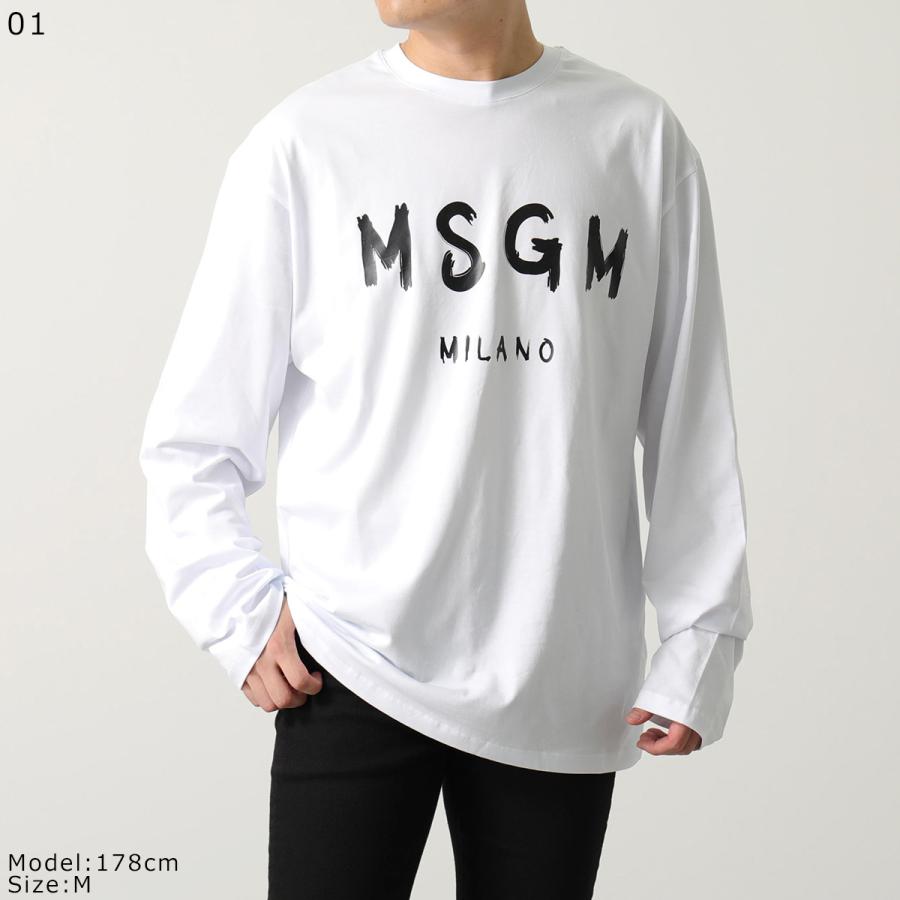 MSGM ロングTシャツ　XS NEW】MSGM ブラッシュロゴ ロングスリーブTシャツ（Tシャツ/カットソー