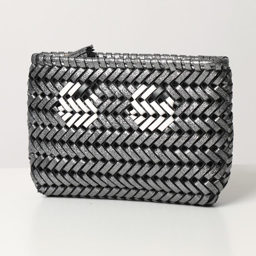 ANYA HINDMARCH アニヤハインドマーチ 157339 Neeson Pouch Eyes レザー ポーチ 小物入れ コスメケース 化粧ポーチ Anthracite レディース