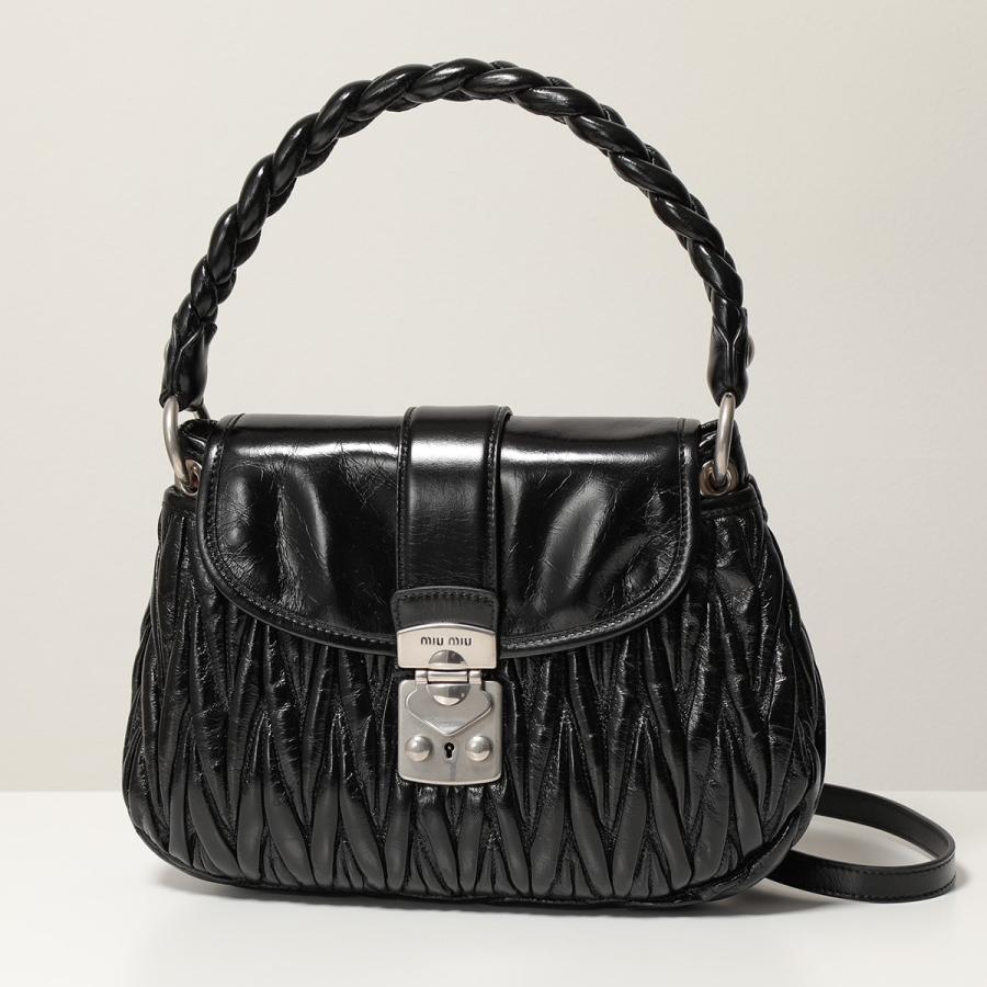 miu MIUMIU ミュウミュウ 5BC086 2DNV VIT SHINE レザー miu MIUMIU ミュウミュウ 5BC086 2DNV VIT SHINE レザー