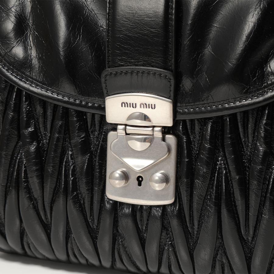 miu MIUMIU ミュウミュウ 5BC086 2DNV VIT SHINE レザー miu MIUMIU ミュウミュウ 5BC086 2DNV VIT SHINE レザー