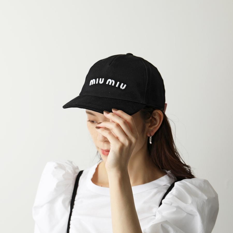 miu MIUMIU ミュウミュウ 5HC256 2DOQ コットン ベースボール miu MIUMIU ミュウミュウ 5HC256 2DOQ コットン ベースボール