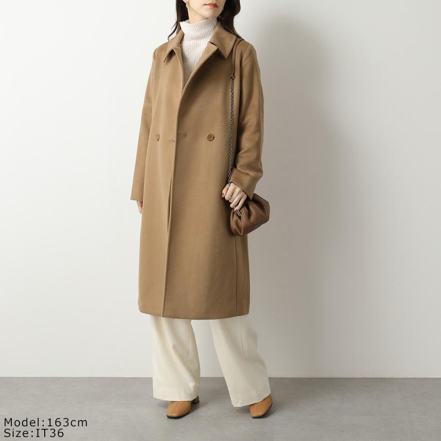 MAX MARA Studio マックスマーラ ステュディオ BCOLLAG ピュア ヴァージンウール ダブルブレスト ロングコート ベルテッドコート  006 レディース