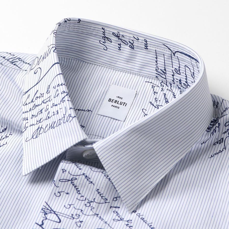 Berluti ベルルッティ R20HTL50 002 Striped Scritto Andy Shirt Berluti ベルルッティ R20HTL50 002 Striped Scritto Andy Shirt