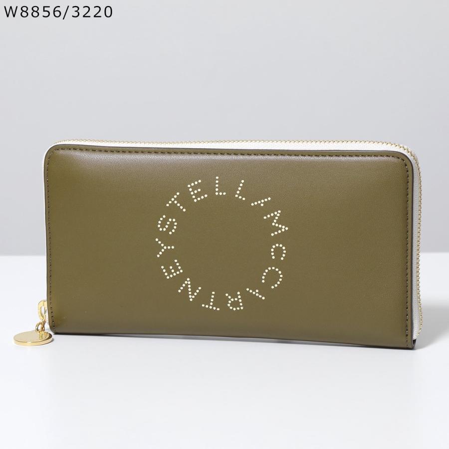 STELLA McCARTNEY ステラマッカートニー ラウンドファスナー長財布 700251 W8856 レディース エコレザー パンチング  ステラロゴ バイカラー カラー9色