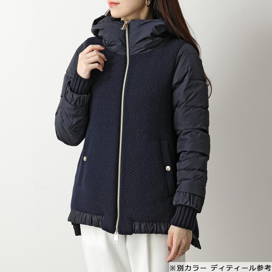 HERNO ヘルノ Pl1381D 33220 ニット切替 フード付き ダウンジャケット  