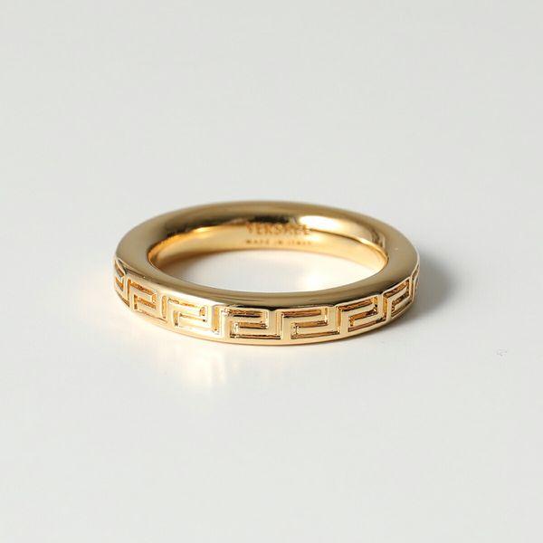 VERSACE ヴェルサーチ DG56785 DJMT エングレイブド グリークキー刻印 リング 欲しいの レディース GOLD クセサリー ブラス 割引価格 指輪
