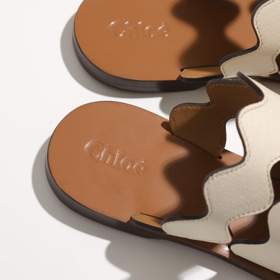 ★美品 CHLOE クロエ LAUREN ローレン フラットサンダル レザー クロエ CHLOE LAUREN フラット サンダル レザーブラック