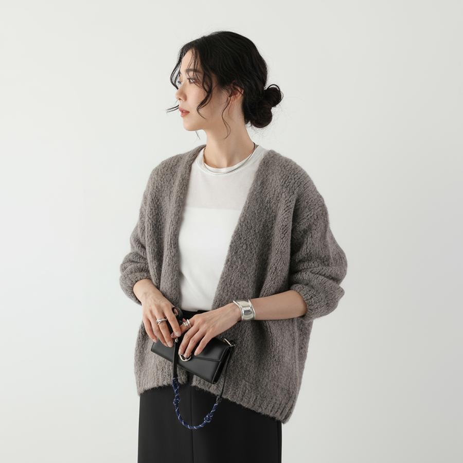 Maiami ブルーグレー モヘア混紡 カーディガン Maiami ブルーグレー モヘア混紡 カーディガン 美品✨Maiami basic