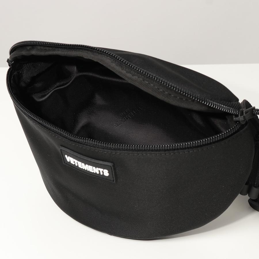 VETEMENTS ヴェトモン UA52BA100B All Black Logo Fanny Pack ベルト  