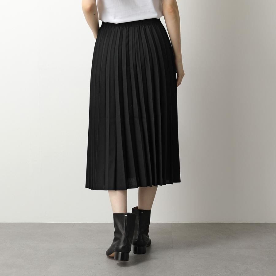 VETEMENTS ヴェトモン 52SK200B 1314 Wool Poplin Plissee Logo Skirt  