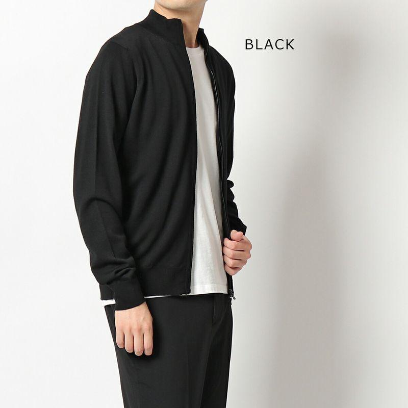 JOHN SMEDLEY ブラック ジップアップ JOHN SMEDLEY（ジョンスメドレー） CLAYGATE カラー4色 STANDARD FIT