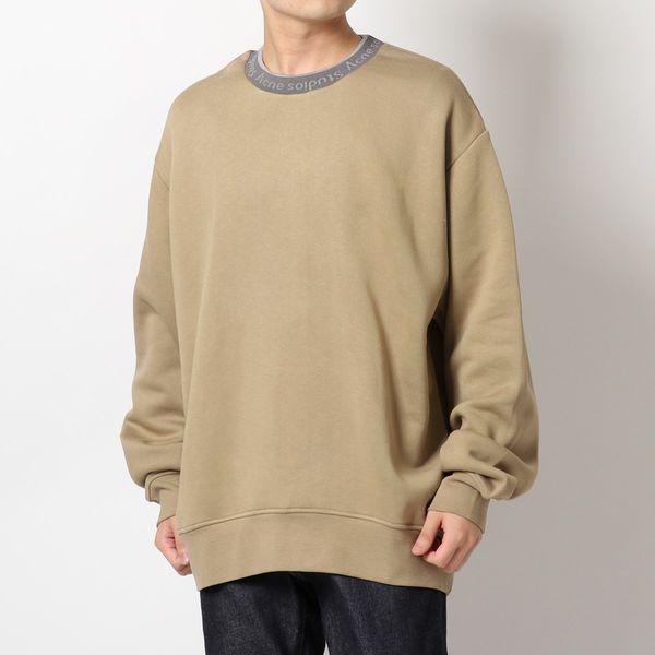 Acne Studios アクネストゥディオズ Bi0144 Fn Mn Swea スウェット トレーナー ロゴリブネック オーバーサイズ クルーネック Dark Beige メンズ インポートセレクト Musee 通販 Yahoo ショッピング