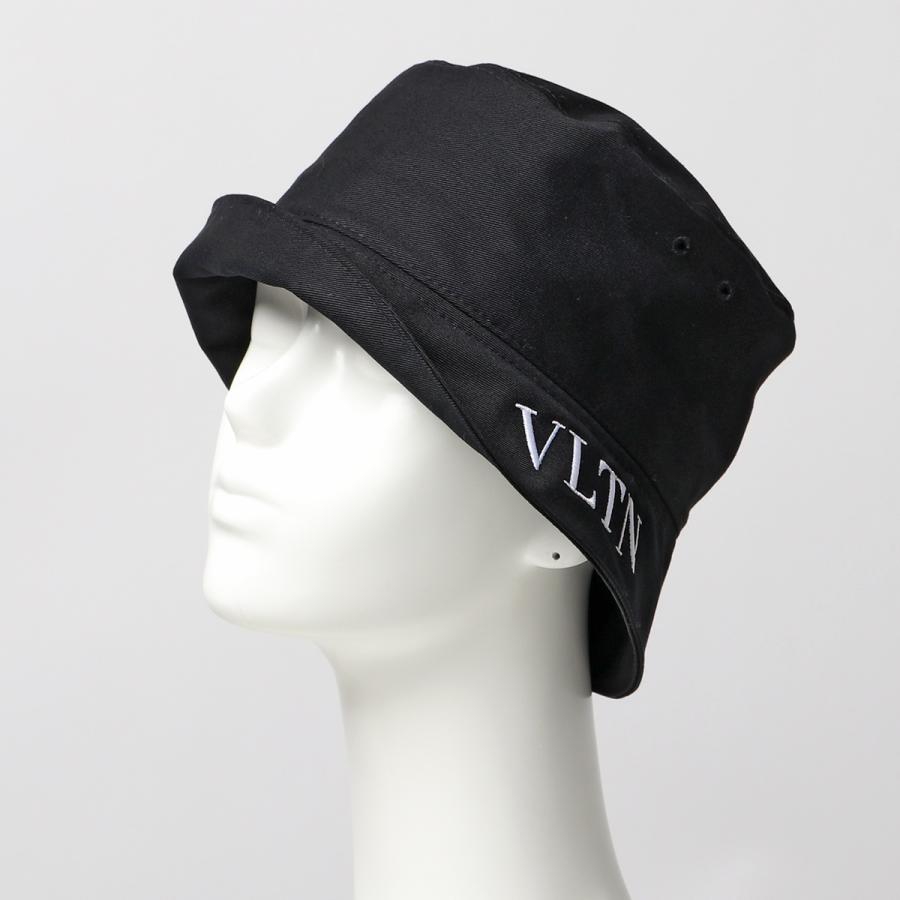 VALENTINO ヴァレンティノ WY2HGA11 MEX バケットハット 帽子 VLTN ロゴ刺繍 コットン 0NI レディース