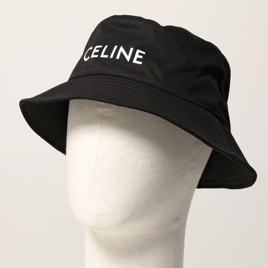 CELINE セリーヌ バケットハット メンズ 2AU5B 968P 38UB 帽子 コットン ロゴ
