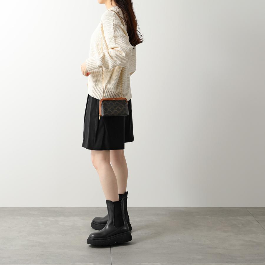 CELINE セリーヌ ショルダーバッグ TRIOMPHE トリオンフ 10E382CBX.04LU レディース チェーン クラッチ ポーチバッグ ポシェット 鞄 Tanの画像