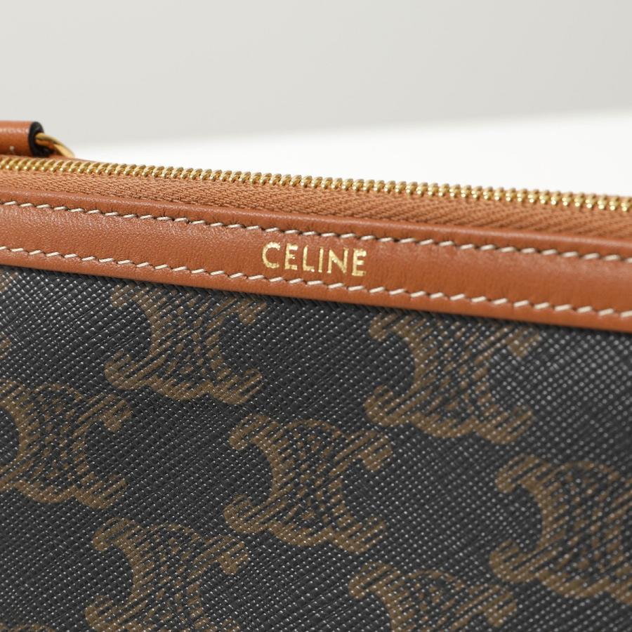 CELINE セリーヌ ショルダーバッグ TRIOMPHE トリオンフ 10E382CBX.04LU レディース チェーン クラッチ ポーチバッグ ポシェット 鞄 Tanの画像