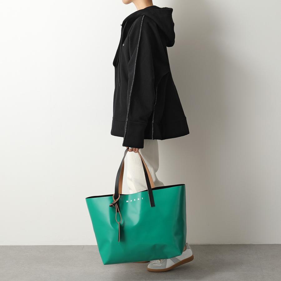 MARNI マルニ バイカラー PVC レザー ロゴ トートバッグ SHMQ0000A3 