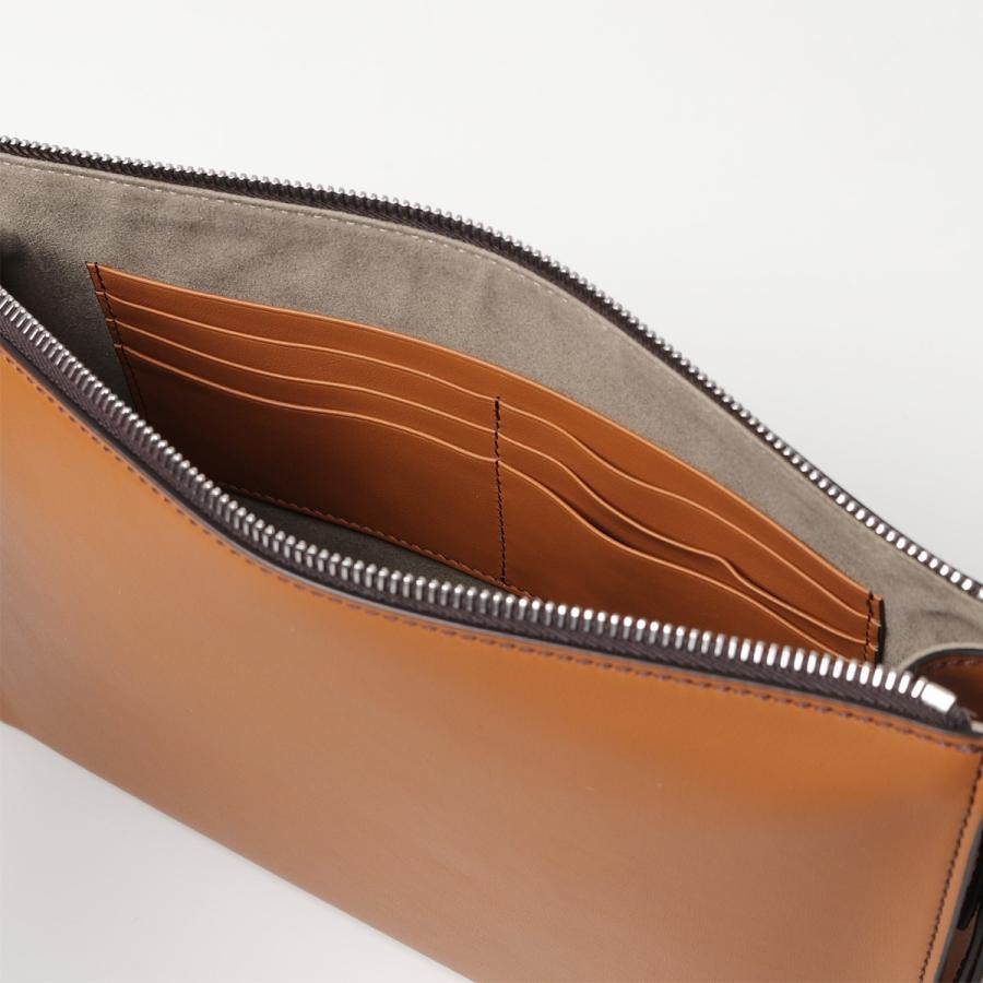 フェンディ 7VA491 ズッカ ブラウン レザー クラッチバッグ ユニセックス FENDI フェンディ クラッチバッグ バッグ ズッカ柄 7VA491