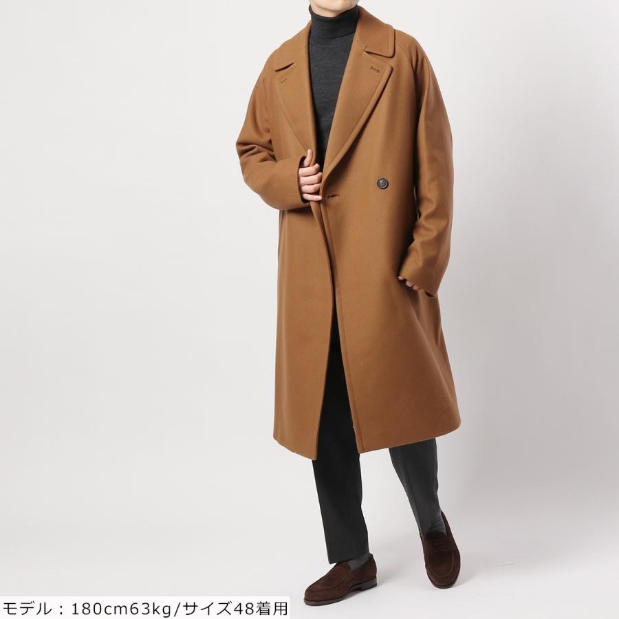21新商品 21年秋冬新作 Hevo 2274 ロングコート チェスターコート ダブルブレスト ウールメルトン メンズ 725 ブリンディジ Brindisi ベルテッドコート イーヴォ コート アウター