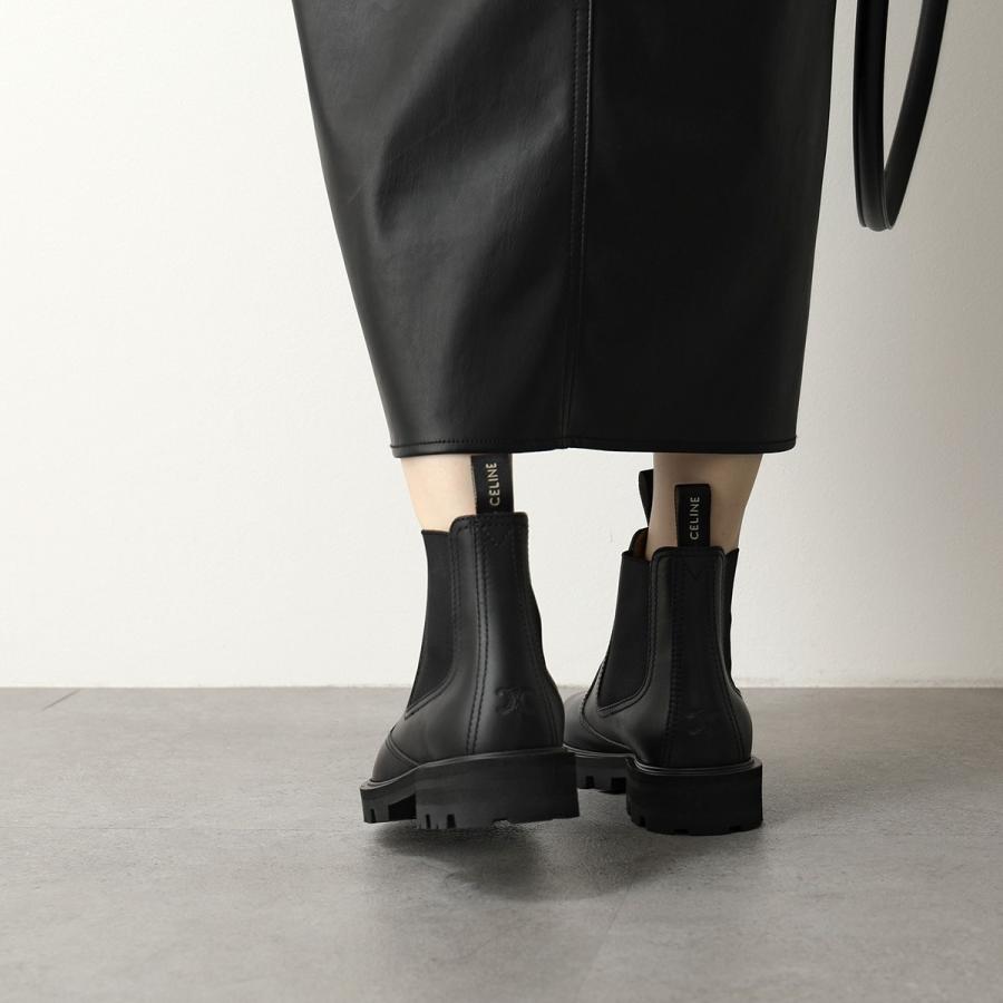 CELINE セリーヌ ショートブーツ CHELSEA BOOT 15 マーガレット チェルシーブーツ 343413554C.38NO レディース  レザー サイドゴア 靴 BLACK