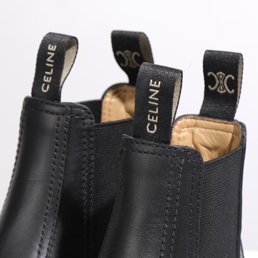 CELINE セリーヌ ショートブーツ CHELSEA BOOT 15 マーガレット チェルシーブーツ 343413554C.38NO レディース  レザー サイドゴア 靴 BLACK