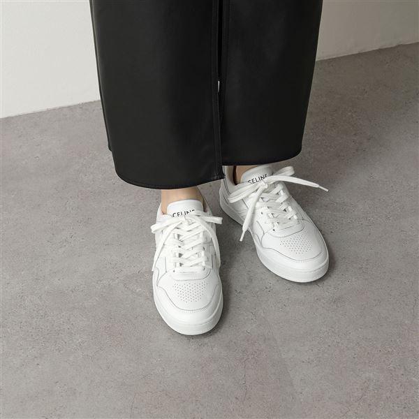 CELINE セリーヌ スニーカー LOW LACE UP SNEAKER 05 レースアップ ロースニーカー 345033338C.01OP  レディース レザー シューズ 靴 OPTIC-WHITE