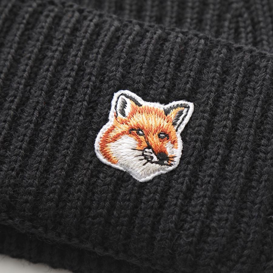 MAISON KITSUNE メゾンキツネ ニット帽 FOX HEAD PATCH RIBBED MAISON KITSUNE メゾンキツネ ニット帽 FOX HEAD PATCH RIBBED