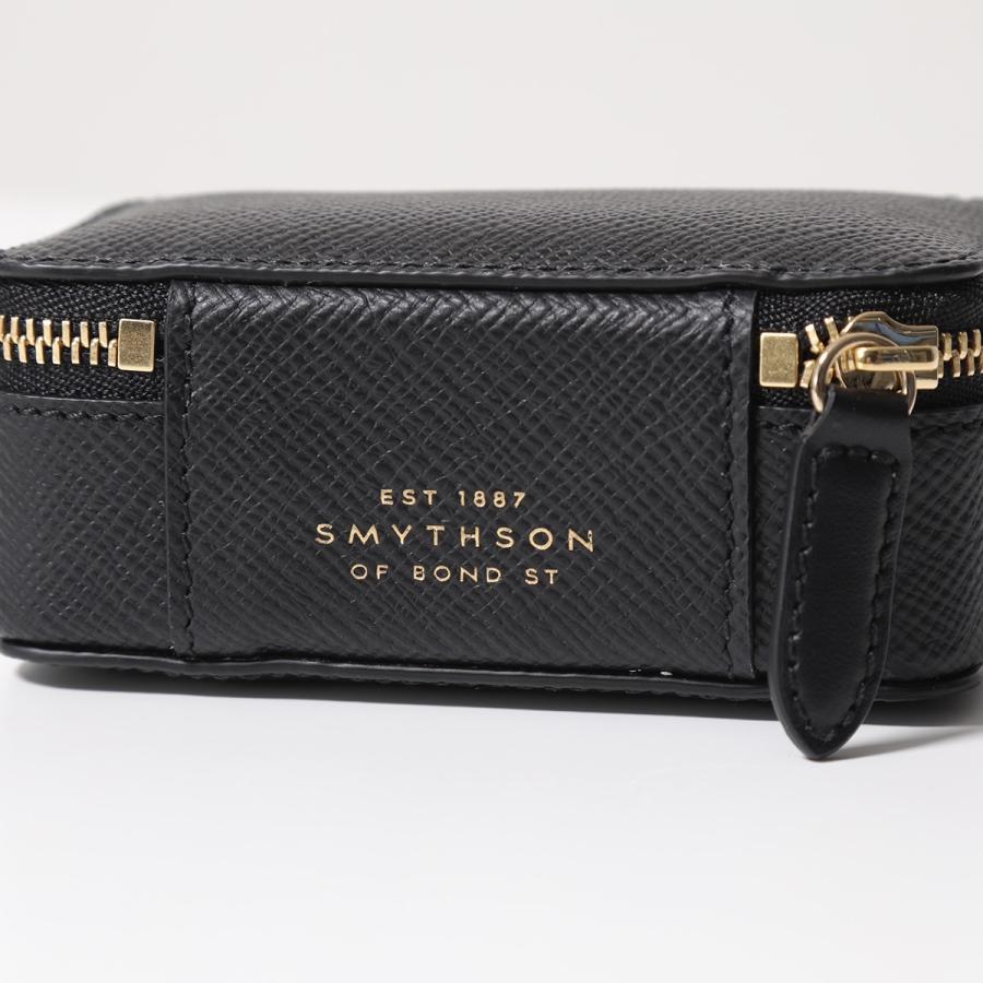 SMYTHSON ブラック レザー ケースポーチ