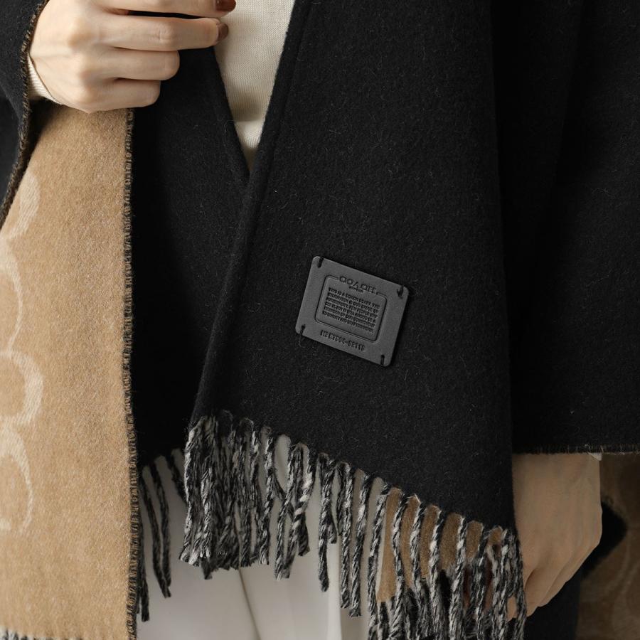 COACH コーチ ケープ ポンチョ 76403 レディース ウール混 大判 